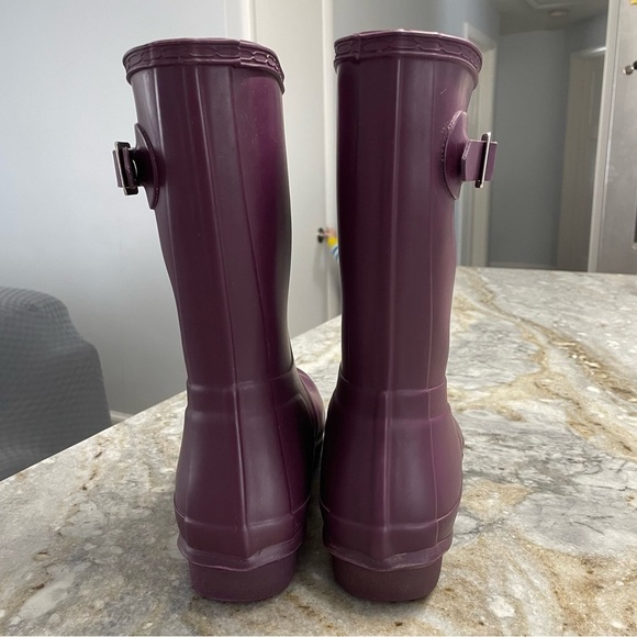 Hunter Original Short Waterproof Rain Boot Purple Women’s 9 Men’s 8 - Picture 8 of 13
